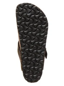 Birkenstock Zehentrenner "Gizeh" In Schwarz/ Gold - Weite N -Outdoor Schritt Geschaft birkenstock zehentrenner gizeh in schwarz gold weite n 3