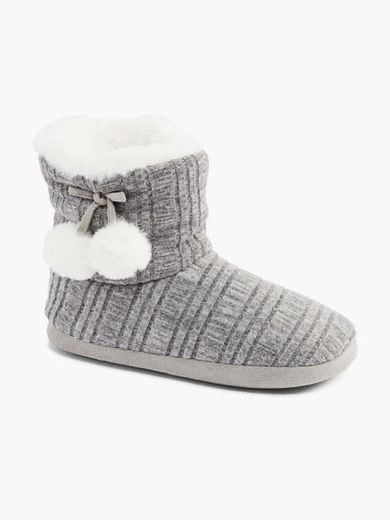 Hausschuh Grau 8 Hausschuh Grau – Bild 6