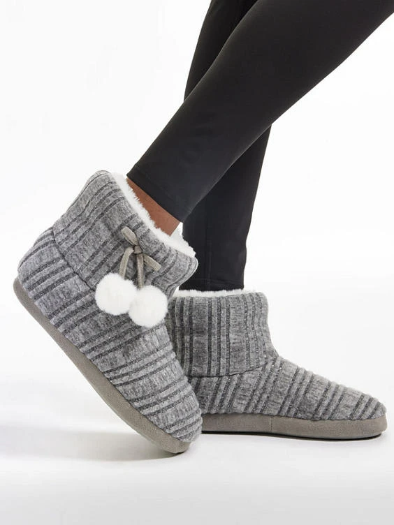 Hausschuh Grau 9 Hausschuh Grau – Bild 7