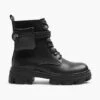 Catwalk Schnürboots Schwarz -Outdoor Schritt Geschaft catwalk schnurboots schwarz