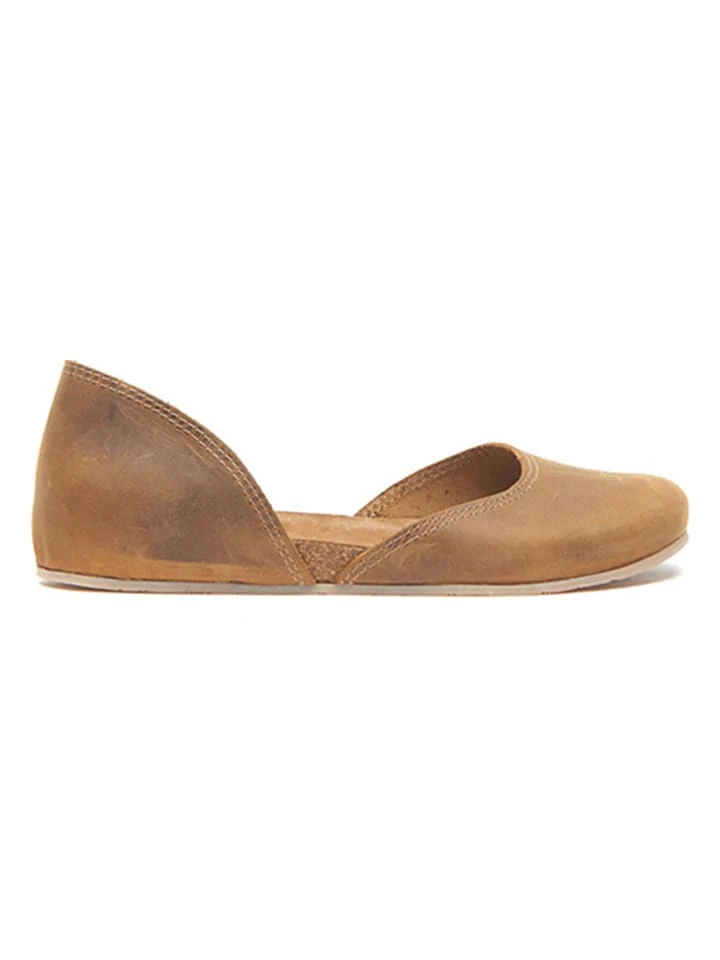 Leder-Ballerinas In Hellbraun 4 Leder-Ballerinas In Hellbraun – Bild 2