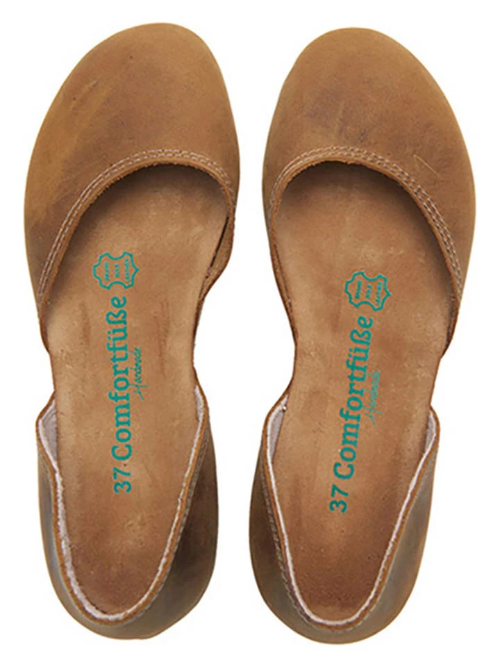 Leder-Ballerinas In Hellbraun 7 Leder-Ballerinas In Hellbraun – Bild 5