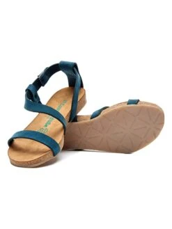 Leder-Sandalen In Dunkelblau -Outdoor Schritt Geschaft comfortfusse leder sandalen in dunkelblau 2