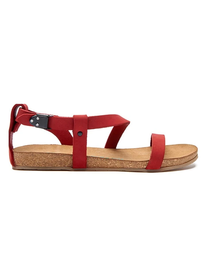 Leder-Sandalen In Rot 4 Leder-Sandalen In Rot – Bild 2