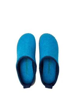Woll-Hausschuhe In Blau 10 Woll-Hausschuhe In Blau -Outdoor Schritt Geschaft comfortfusse woll hausschuhe in blau 3