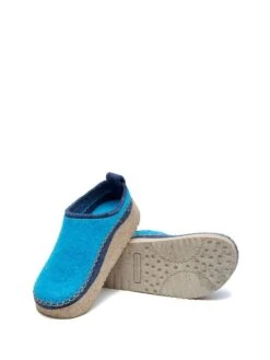 Woll-Hausschuhe In Blau 11 Woll-Hausschuhe In Blau -Outdoor Schritt Geschaft comfortfusse woll hausschuhe in blau 4