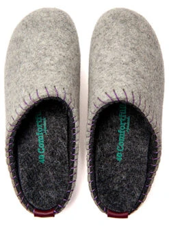 Woll-Hausschuhe In Grau -Outdoor Schritt Geschaft comfortfusse woll hausschuhe in grau 2