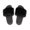 Hausschuh "pool*furry" In Black -Outdoor Schritt Geschaft flip flop hausschuh pool furry in black