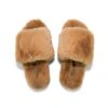 Hausschuh "slide*fur 2" In Braun -Outdoor Schritt Geschaft flip flop hausschuh slide fur 2 in braun