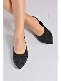 Fox Sling-Ballerinas In Schwarz -Outdoor Schritt Geschaft fox sling ballerinas in schwarz 3