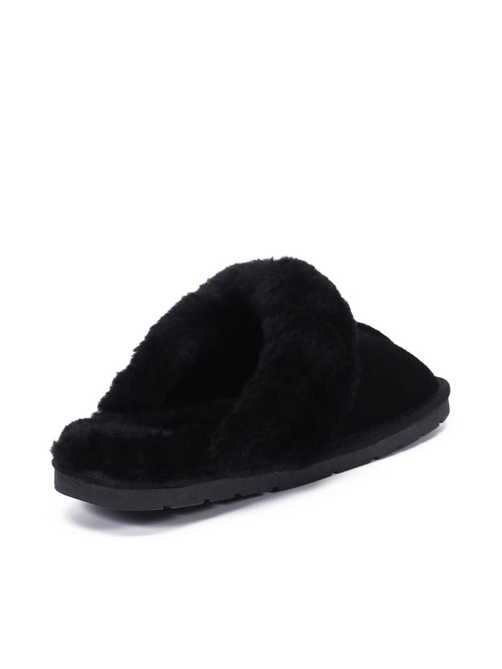 Schaffell-Hausschuhe "Emeline" In Schwarz 4 Schaffell-Hausschuhe "Emeline" In Schwarz – Bild 2