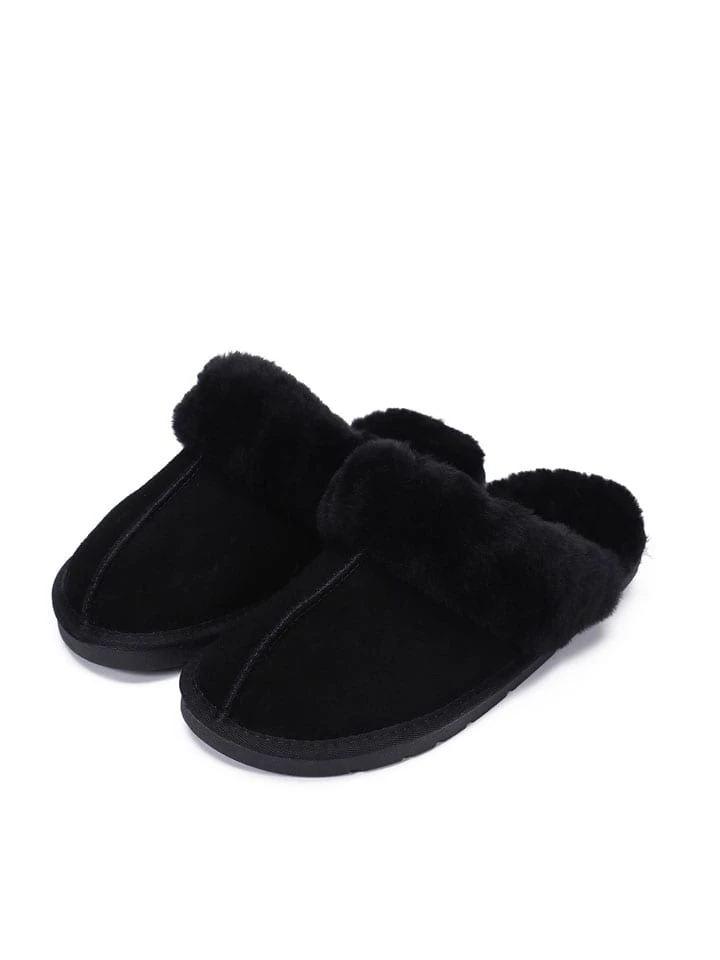 Schaffell-Hausschuhe "Emeline" In Schwarz 6 Schaffell-Hausschuhe "Emeline" In Schwarz – Bild 4