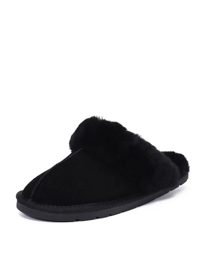 Schaffell-Hausschuhe "Emeline" In Schwarz 7 Schaffell-Hausschuhe "Emeline" In Schwarz – Bild 5