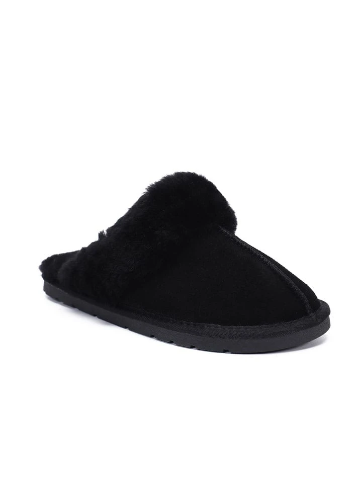 Schaffell-Hausschuhe "Emeline" In Schwarz 9 Schaffell-Hausschuhe "Emeline" In Schwarz – Bild 7