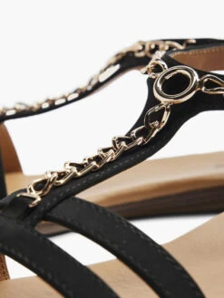 Sandale Schwarz -Outdoor Schritt Geschaft graceland sandale schwarz 4