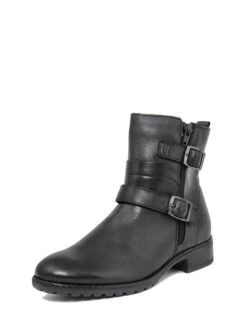 Leder-Boots In Schwarz -Outdoor Schritt Geschaft lab78 leder boots in schwarz 2