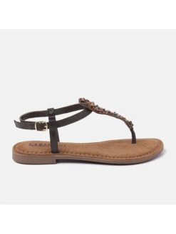 Lazamani Leder-Zehentrenner In Braun -Outdoor Schritt Geschaft lazamani leder zehentrenner in braun 2