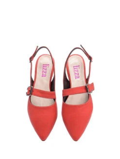 Leder-Ballerinas In Rot -Outdoor Schritt Geschaft lizza shoes leder ballerinas in rot 2