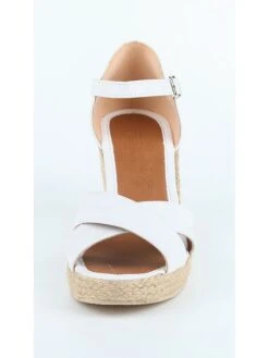 Keilsandaletten In Weiß -Outdoor Schritt Geschaft london and london keilsandaletten in weiss 2