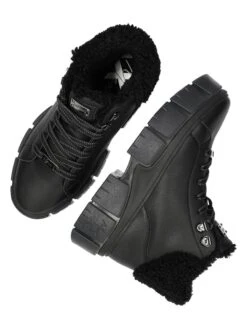 MEXX Leder-Boots "Keyla" In Schwarz -Outdoor Schritt Geschaft mexx leder boots keyla in schwarz 3