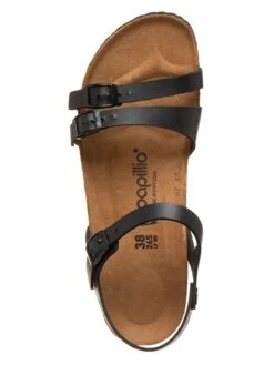 Leder-Keilsandaletten "Lana" In Schwarz - Weite S -Outdoor Schritt Geschaft papillio leder keilsandaletten lana in schwarz weite s 3