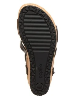 Leder-Keilsandaletten "Sibyl Ring-Buckle" In Schwarz - Weite S -Outdoor Schritt Geschaft papillio leder keilsandaletten sibyl ring buckle in schwarz weite s 4