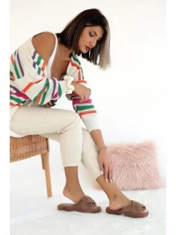 Hausschuhe In Hellbraun -Outdoor Schritt Geschaft pinqity hausschuhe in hellbraun 3