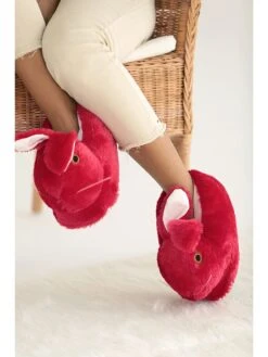 Hausschuhe In Rot -Outdoor Schritt Geschaft pinqity hausschuhe in rot 2