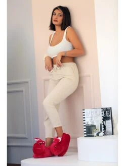 Hausschuhe In Rot -Outdoor Schritt Geschaft pinqity hausschuhe in rot 5