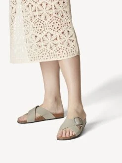 Tamaris GreenStep Pantolette In SAGE -Outdoor Schritt Geschaft tamaris greenstep pantolette in sage 6