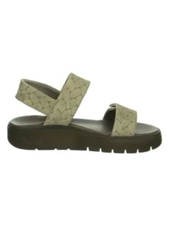 Think! Leder-Sandalen "Sing" In Khaki -Outdoor Schritt Geschaft think leder sandalen sing in khaki 4
