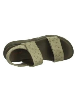 Think! Leder-Sandalen "Sing" In Khaki -Outdoor Schritt Geschaft think leder sandalen sing in khaki 7