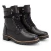 Leder-Boots "Kvinlog" In Schwarz -Outdoor Schritt Geschaft travelin leder boots kvinlog in schwarz