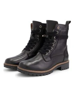 Leder-Boots "Kvinlog" In Schwarz -Outdoor Schritt Geschaft travelin leder boots kvinlog in schwarz 5