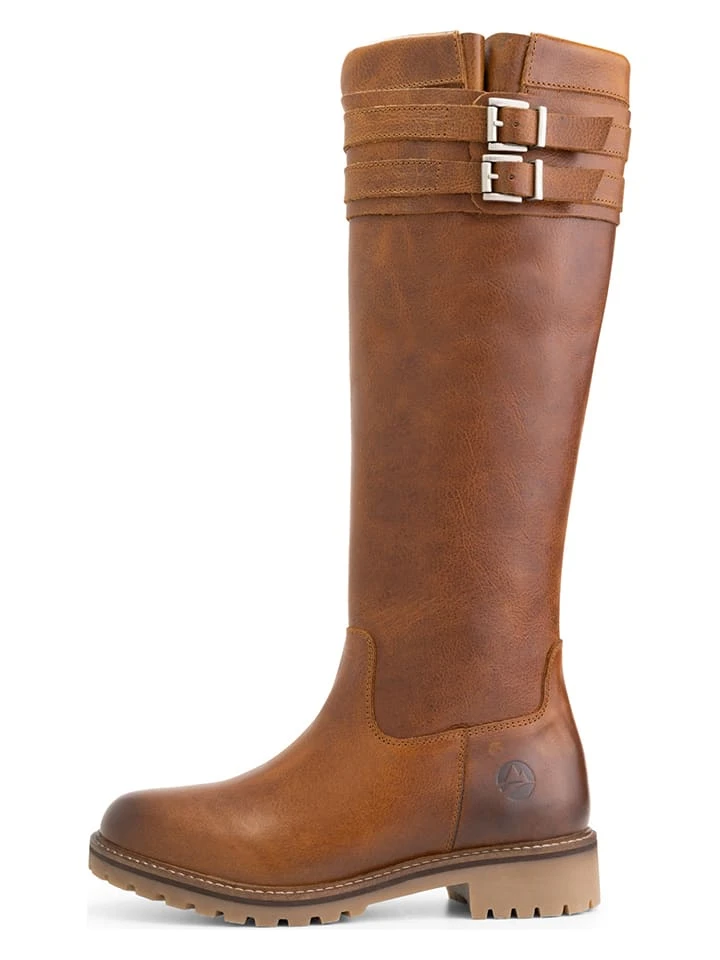 Leder-Stiefel "Stavanger" In Hellbraun 7 Leder-Stiefel "Stavanger" In Hellbraun – Bild 5