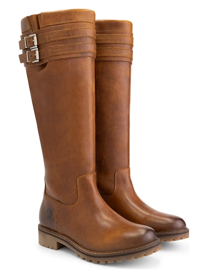 Leder-Stiefel "Stavanger" In Hellbraun 3 Leder-Stiefel "Stavanger" In Hellbraun