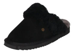 Warmbat Hausschuhe Flurry Suede In Schwarz