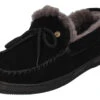 Warmbat Hausschuhe Koala Suede In Schwarz -Outdoor Schritt Geschaft warmbat hausschuhe koala suede in schwarz